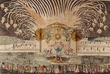 1763年6月20日、王の騎馬像の奉納の機会にルイ15世広場で花火を展示（265480も参照）